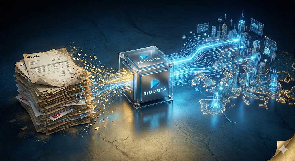 Computer-graphically symbolized process for ViDA 2030. AI-generated.